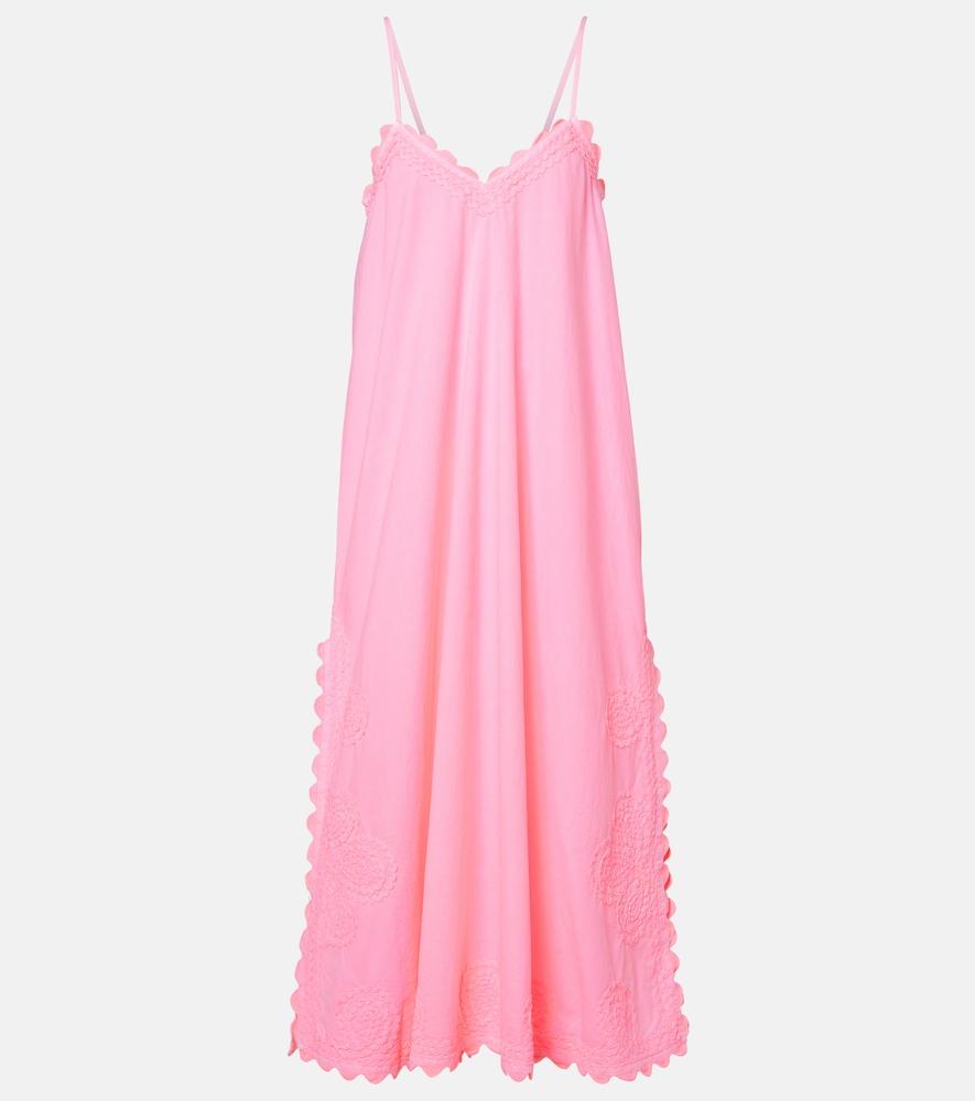 juliet dunn cotton poplin midi dress