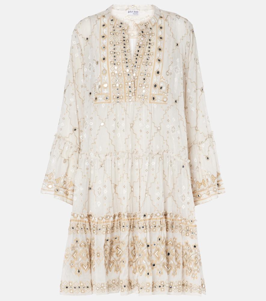 juliet dunn mosaic printed cotton midi dress
