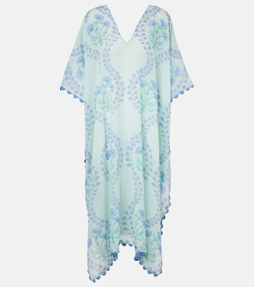 juliet dunn printed cotton beach cover-up
