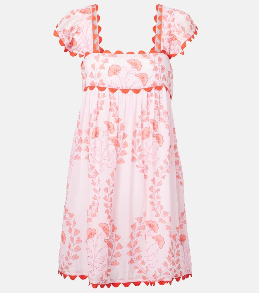 juliet dunn printed cotton minidress