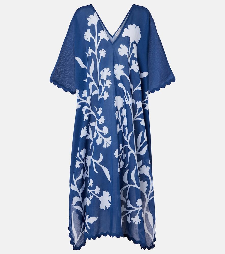juliet dunn scalloped cotton kaftan