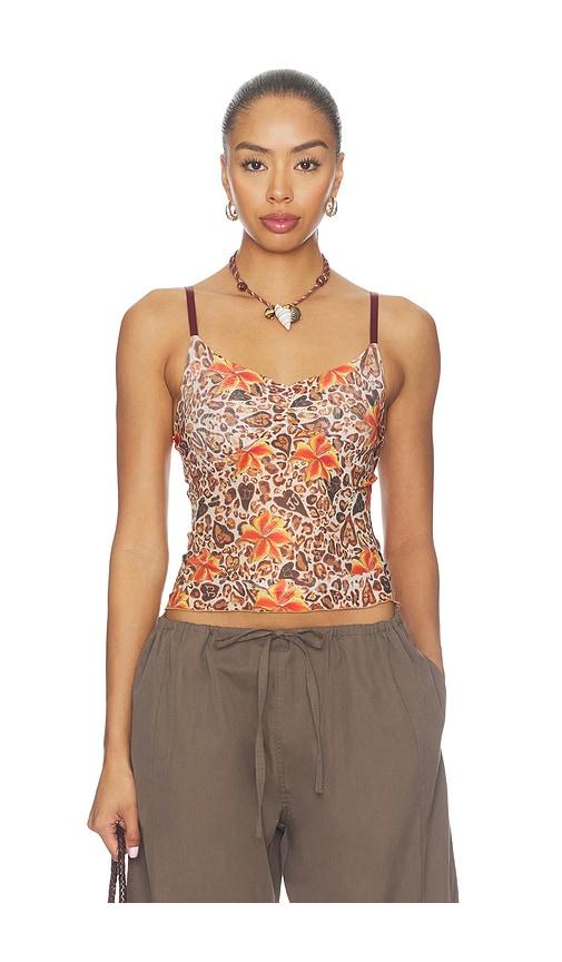 juliet johnstone mesh cami in multi. - size l (also in m, s, xl/1x, xs)