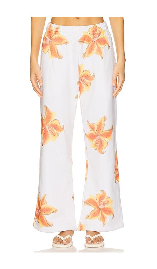 juliet johnstone straight leg sweatpant in white. - size s (also in xs)