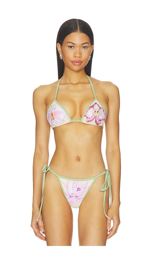 juliet johnstone the bailey string bikini top in white. - size l (also in xs, s, m)