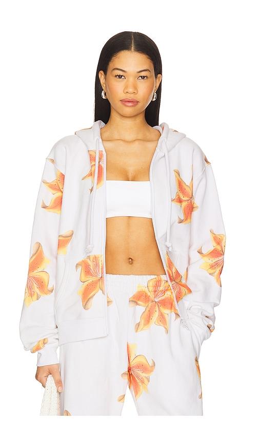 juliet johnstone zip-up hoodie in white. - size s (also in xs)