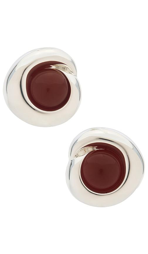 julietta agnes earrings in metallic silver.