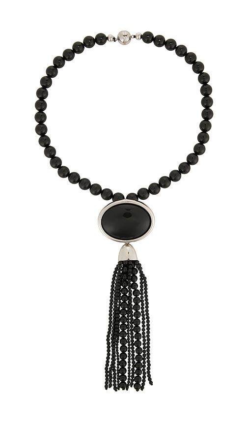 julietta clio necklace in black.