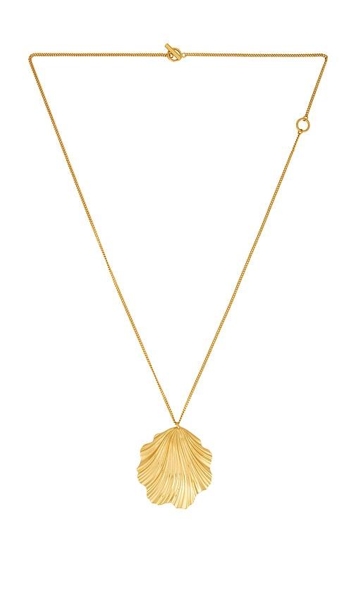 julietta coquille necklace in metallic gold.