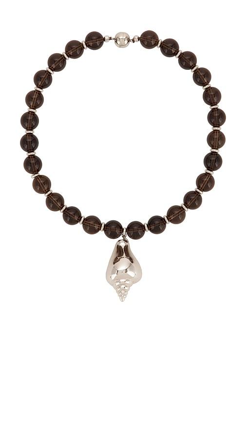 julietta eos necklace in brown.