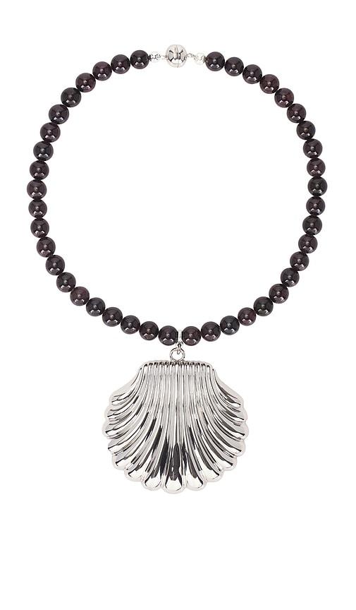 julietta holbox necklace in metallic silver.