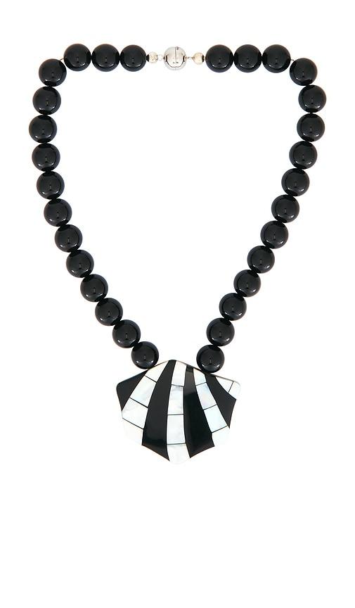 julietta maris necklace in black,white.