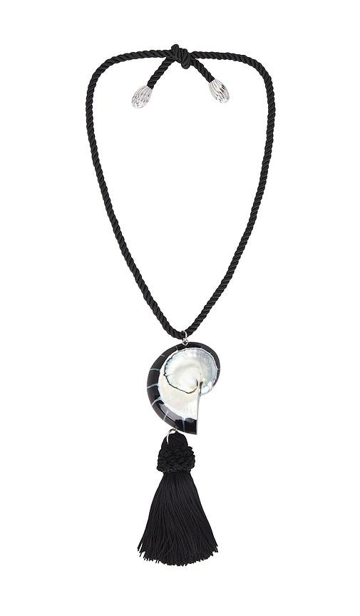 julietta nautilus necklace in black.