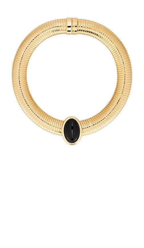julietta opyum necklace in metallic gold.