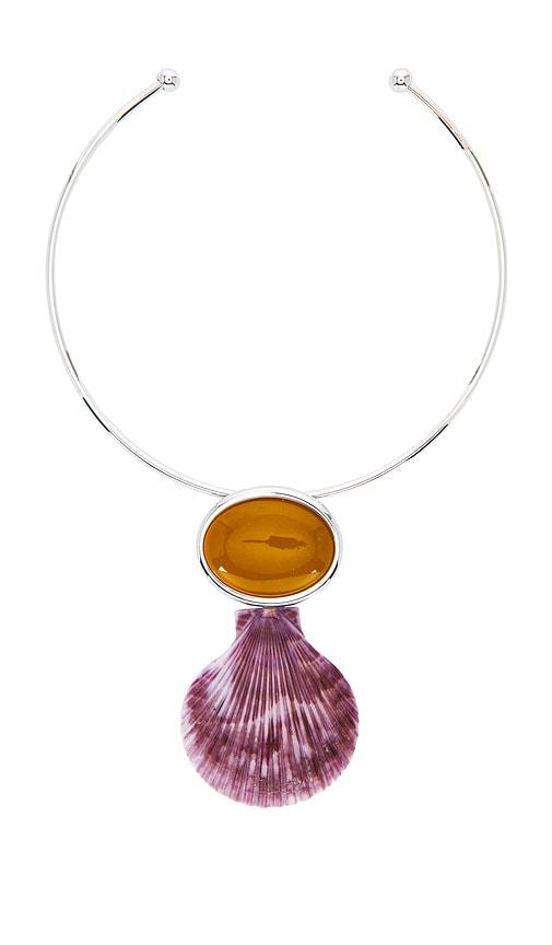 julietta solara necklace in purple.