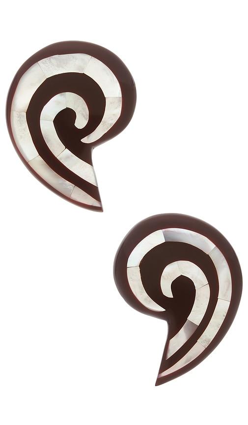 julietta spira earrings in brown.