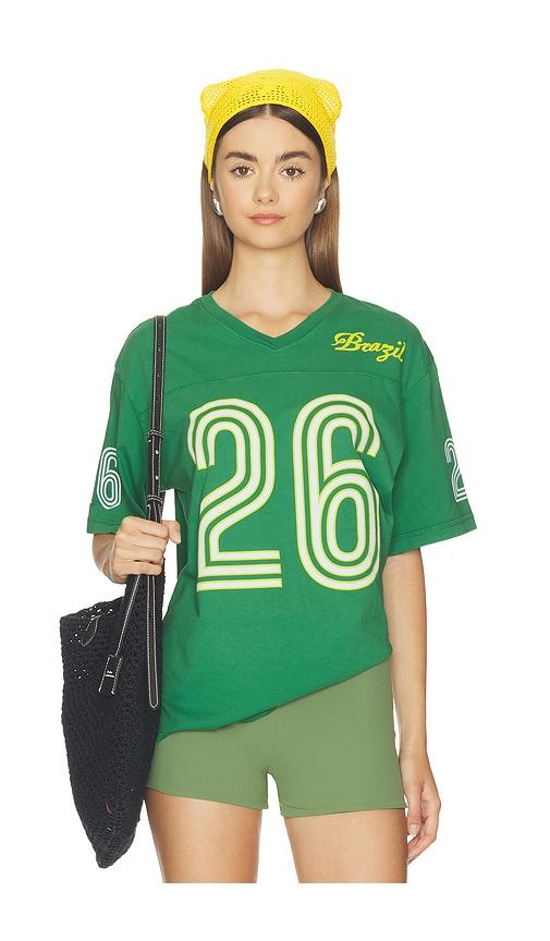 junk food brazil 26 tee in green. - size l/xl (also in s/m, xs/s)