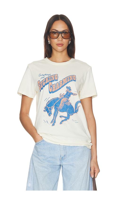 junk food bucking charming tee in beige. - size l (also in m, s, xl, xs)