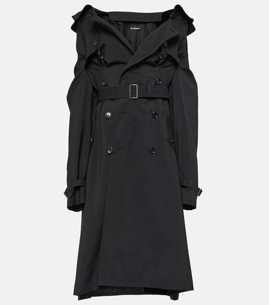 junya watanabe cutout wool and mohair midi dress