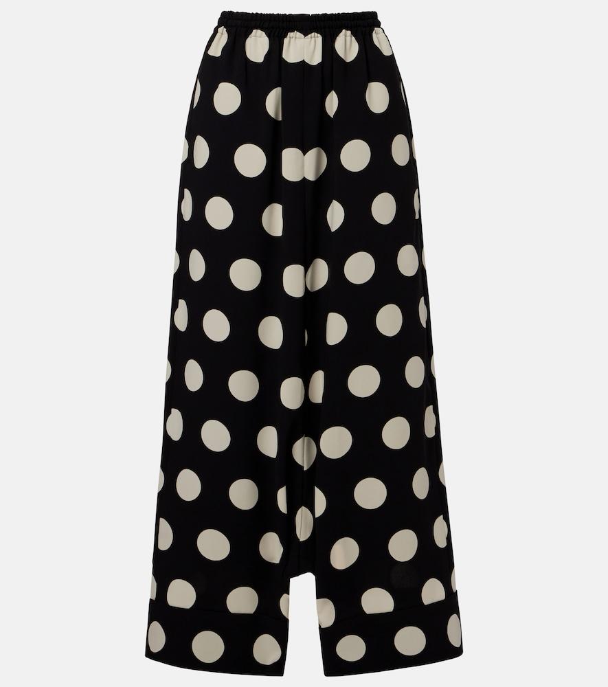 junya watanabe polka-dot wide-leg pants