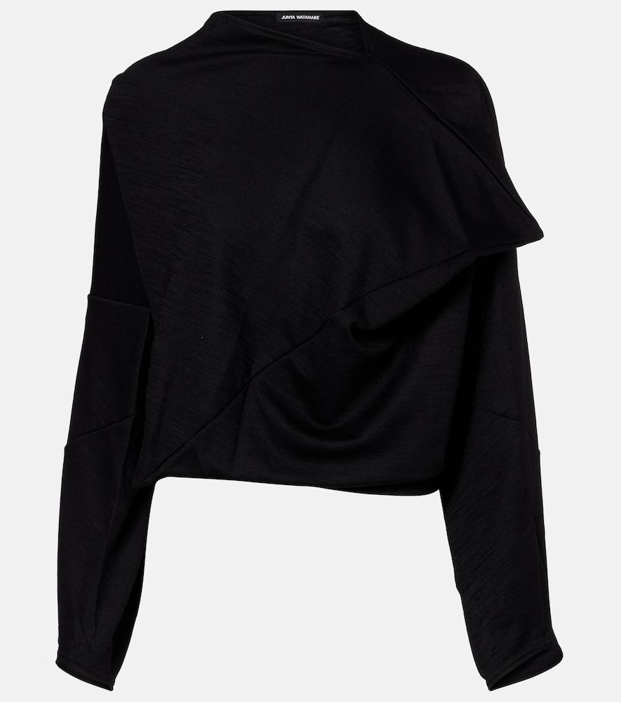 junya watanabe wool-blend crop top