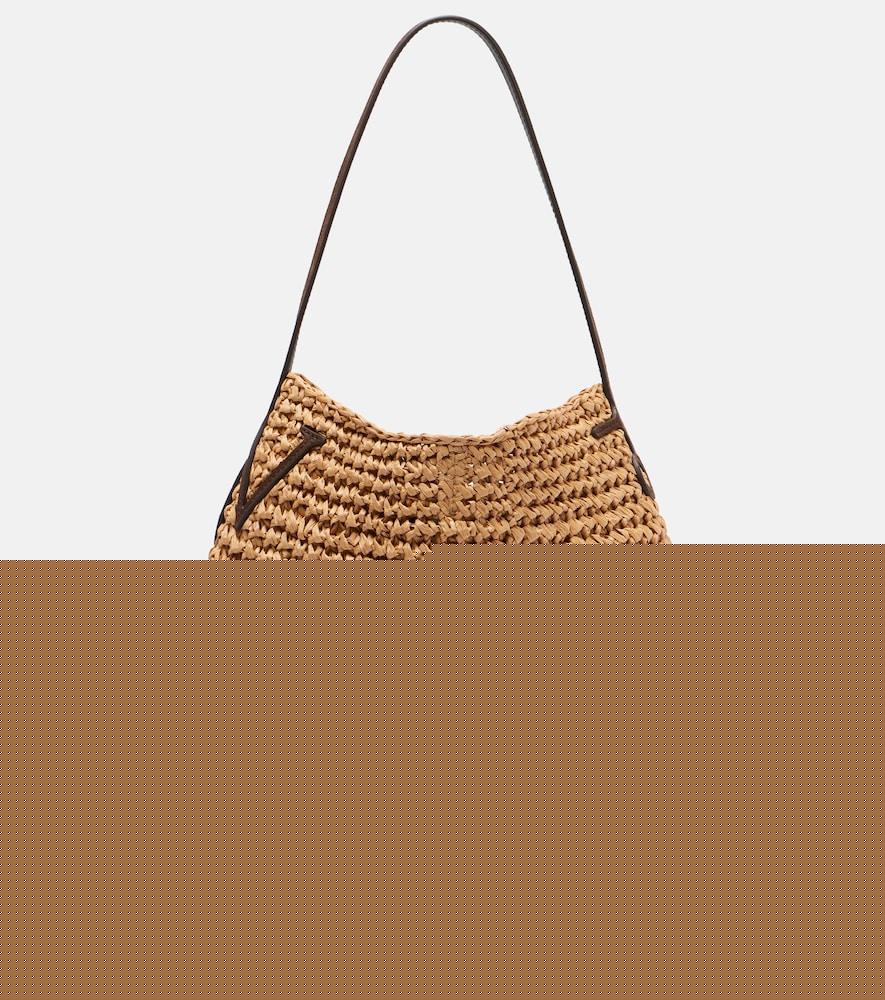 jw anderson bulb small raffia bucket bag