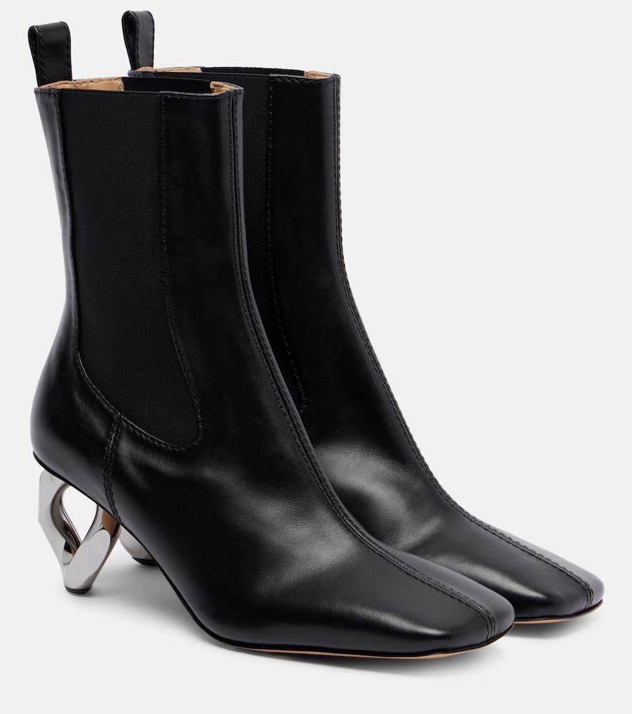 jw anderson chain leather ankle boots