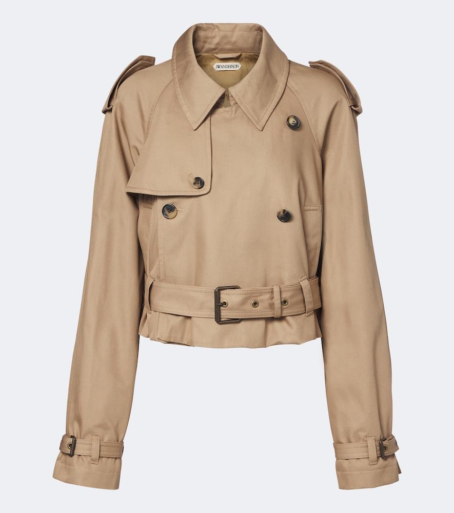 jw anderson cropped cotton trench coat
