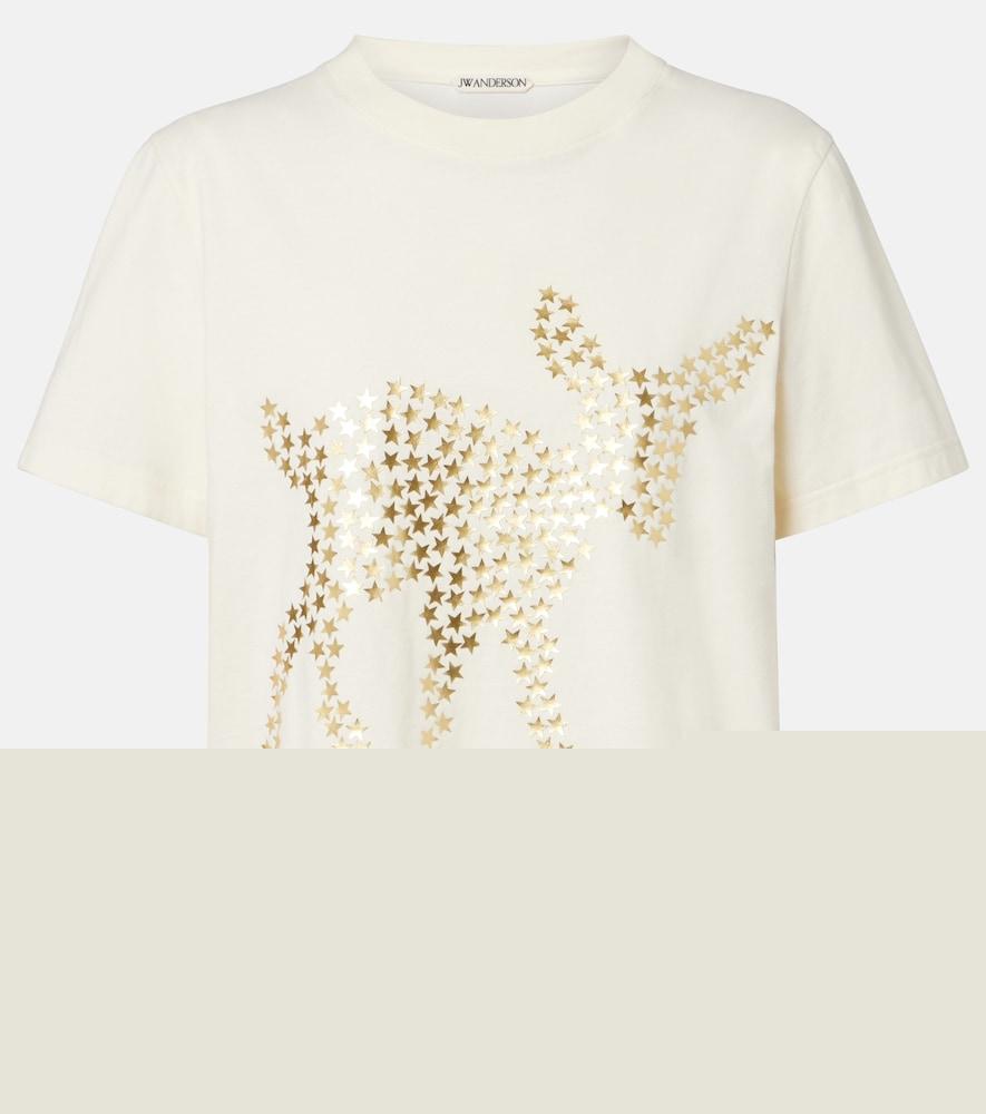 jw anderson embellished cotton jersey t-shirt