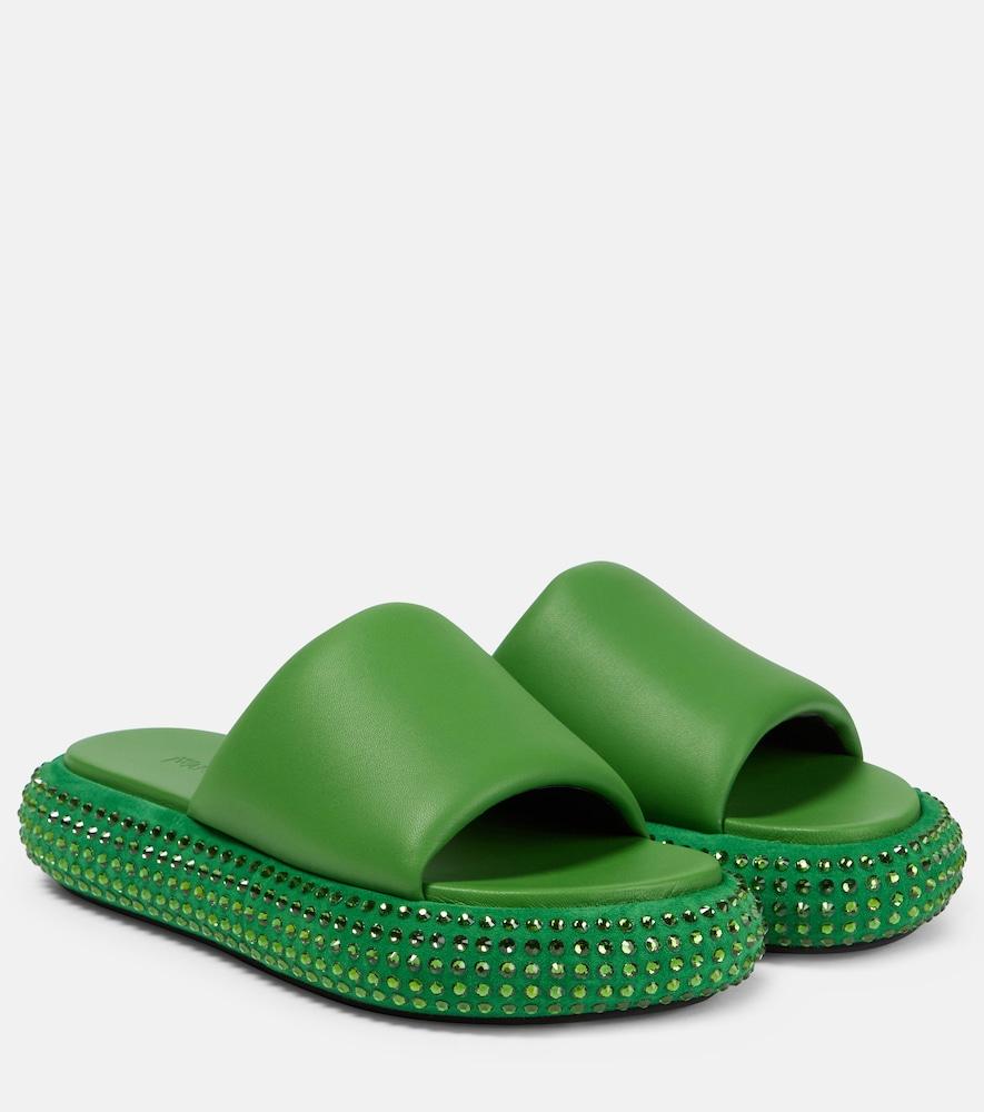 jw anderson embellished leather slides