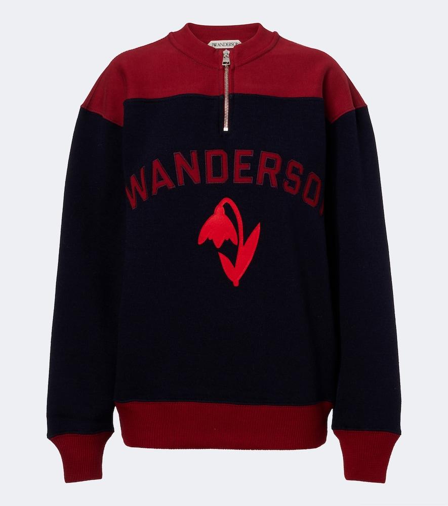 jw anderson embroidered wool-blend sweatshirt