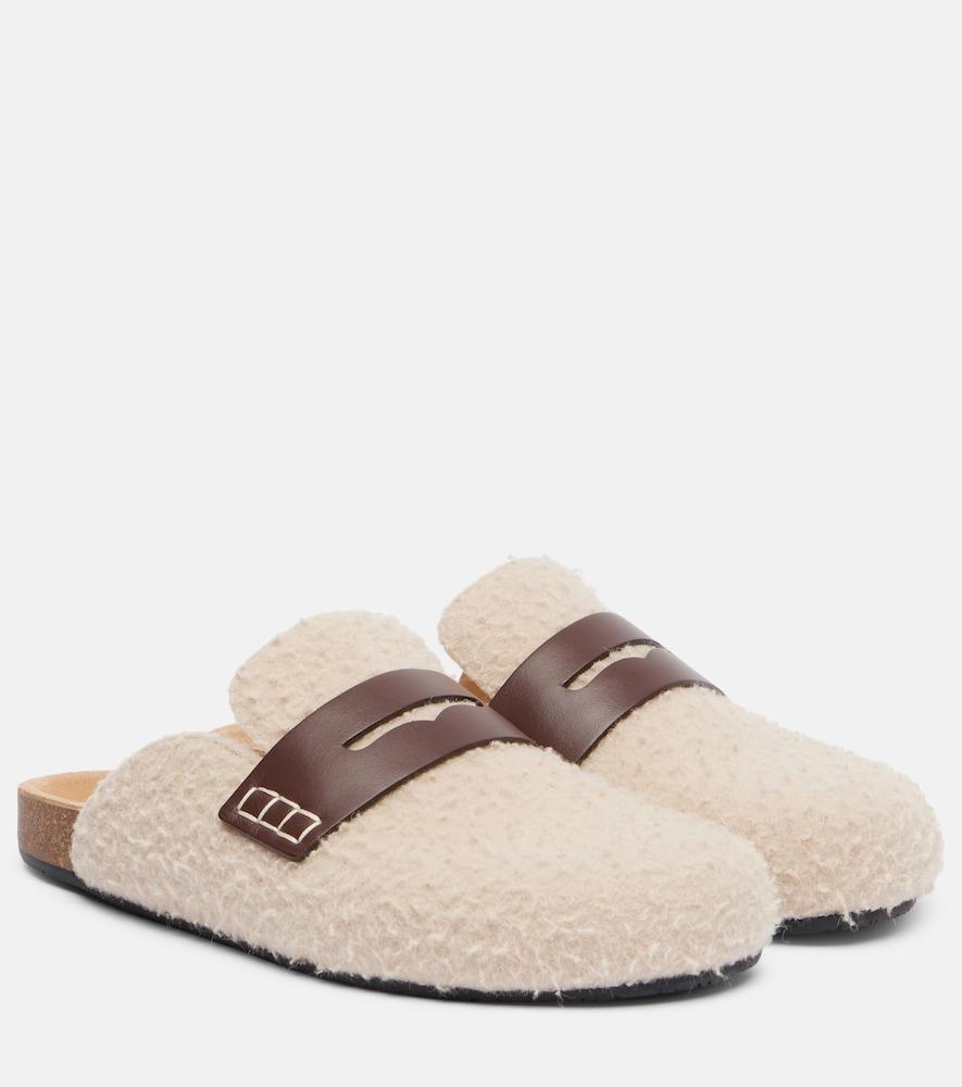jw anderson felt mules
