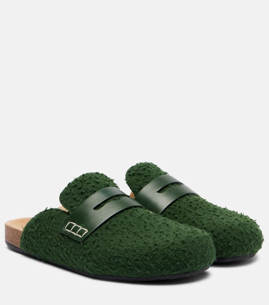 jw anderson felt mules