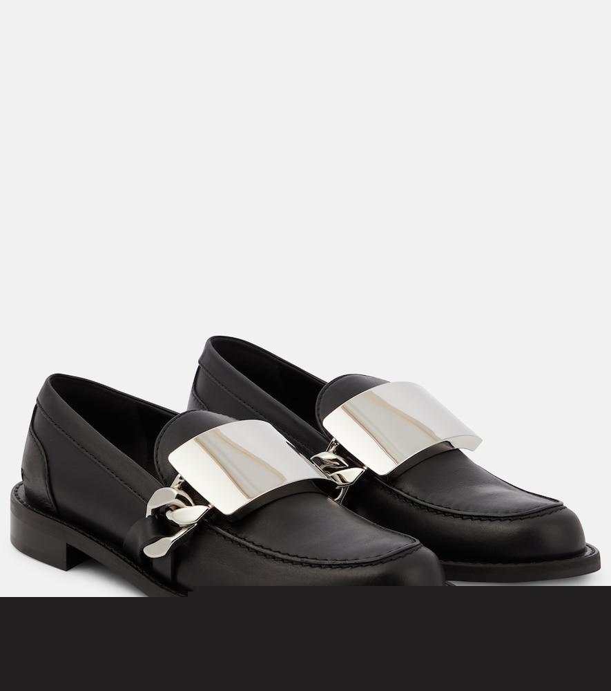 jw anderson gourmet chain leather loafers
