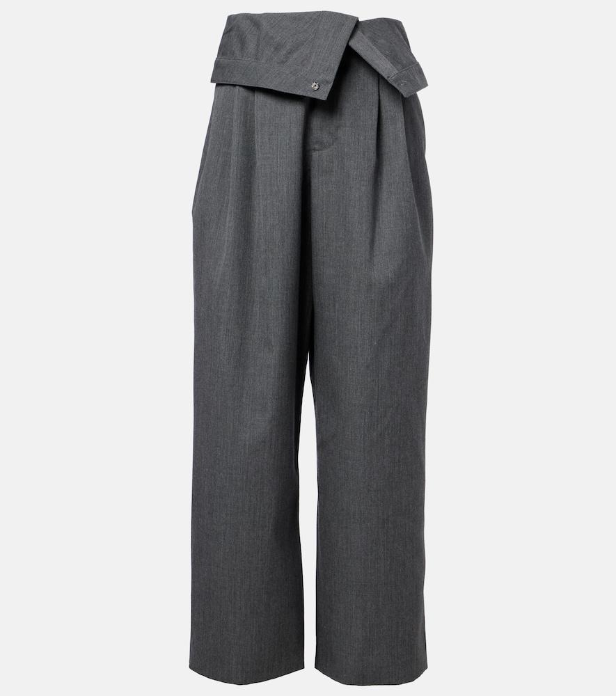jw anderson high-rise wool wide-leg pants
