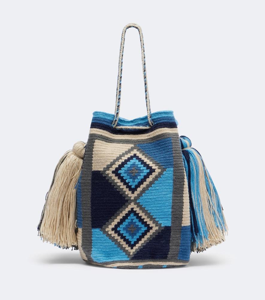 jw anderson la mochia wayuu woven bucket bag