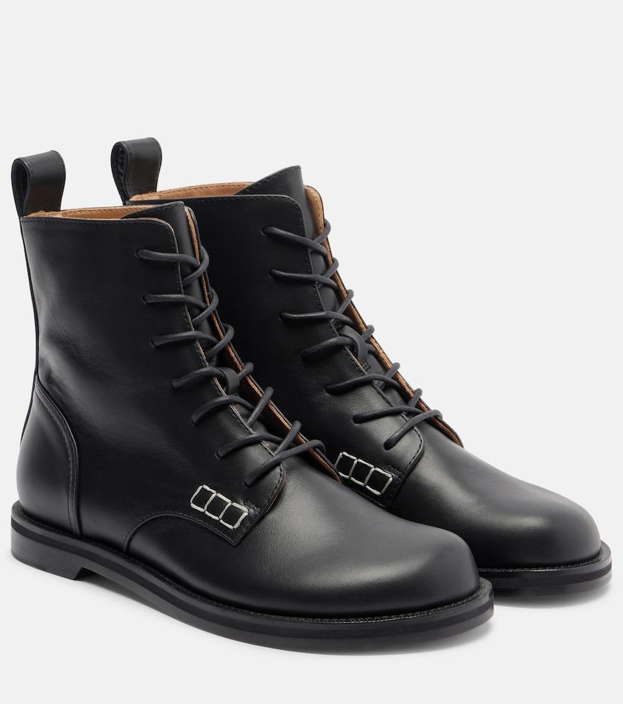 jw anderson leather lace-up boots