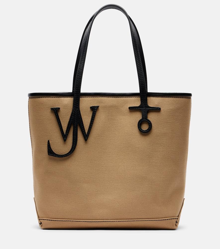 jw anderson leather-trimmed canvas tote bag