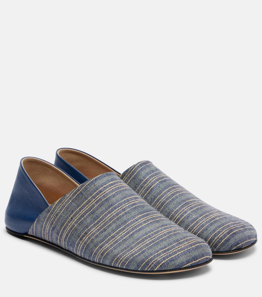 jw anderson leather-trimmed slip-on shoes