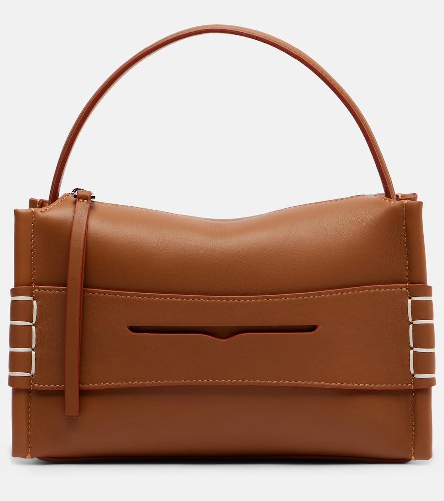 jw anderson loafer leather top-handle bag