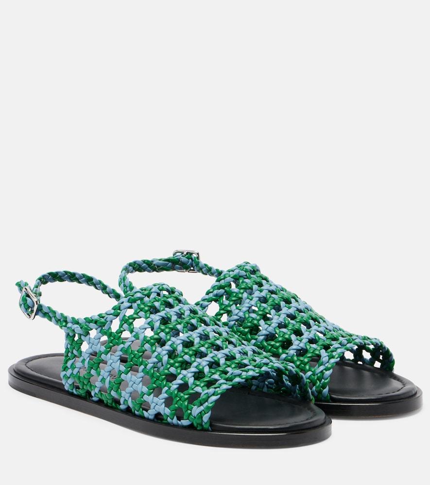 jw anderson net fishnet sandals