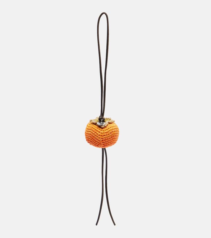 jw anderson persimmon crochet bag charm