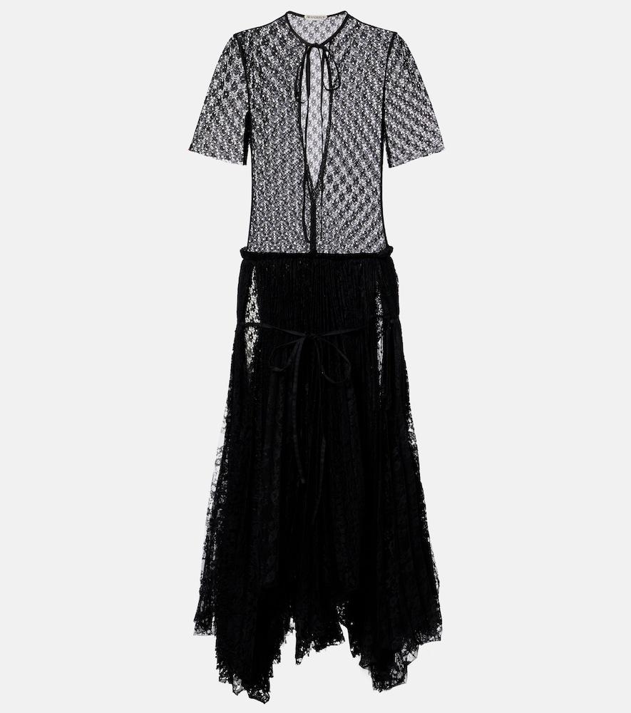 jw anderson sheer pleated lace maxi dress