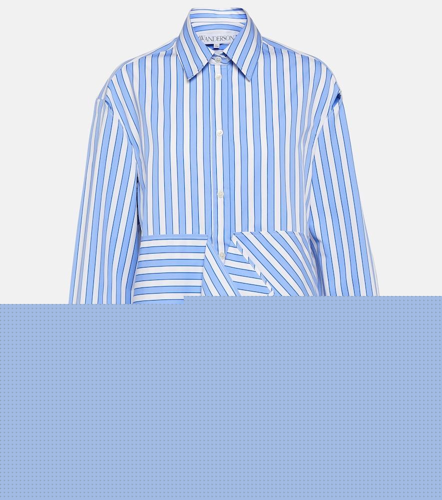 jw anderson striped peplum cotton shirt