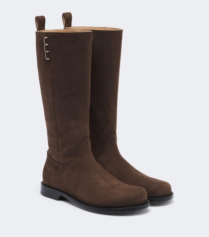 jw anderson suede knee-high boots