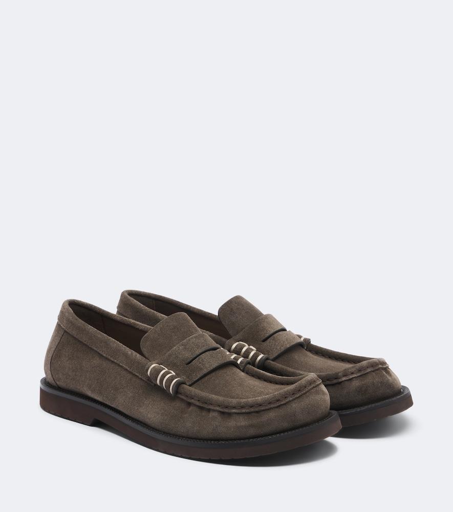jw anderson suede penny loafer