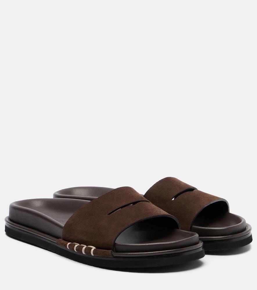 jw anderson suede slides