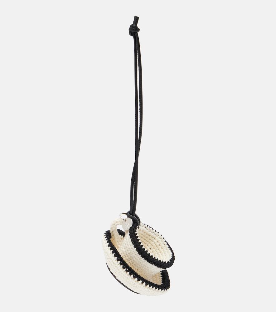 jw anderson teacup crochet bag charm