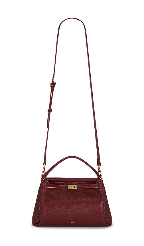jw pei carmen top handle bag in burgundy.