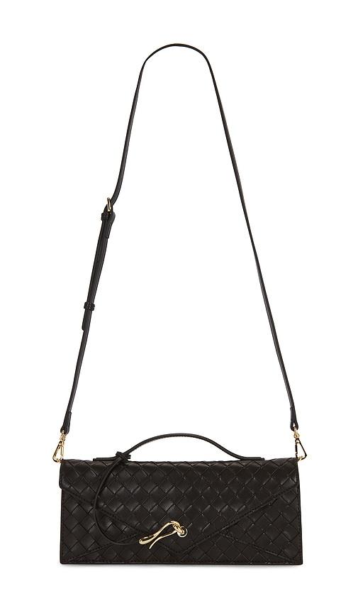 jw pei celeste woven textured envelope top handle bag in brown.