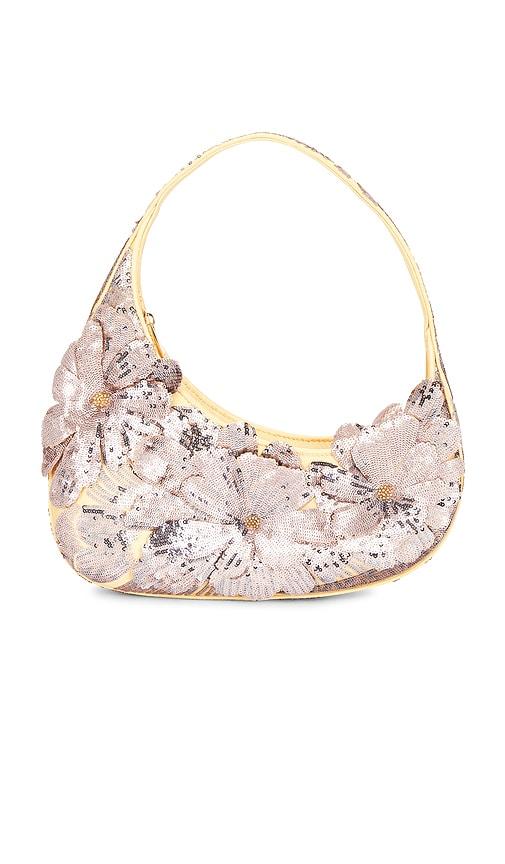 jw pei harlee sequin shoulder bag in pink.